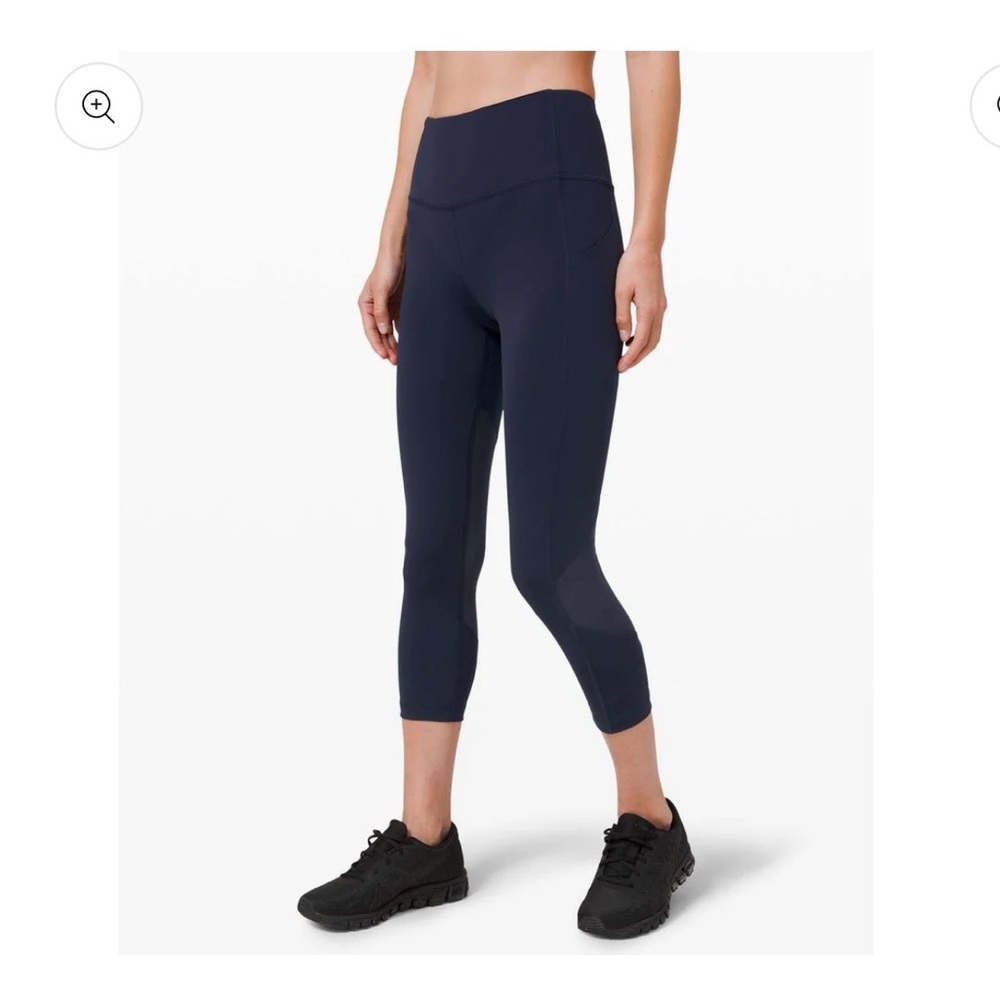 Lululemon Pace Rival Crop Leggings - Navy Blue